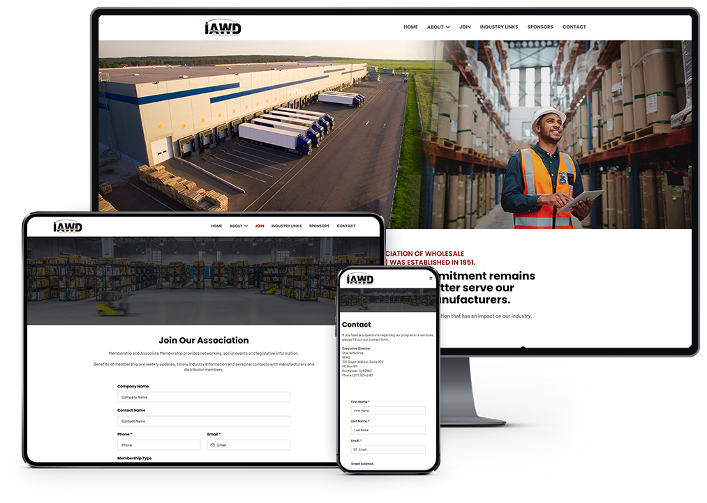 Illinois Association of Wholesale Distributors Website responsive showcase