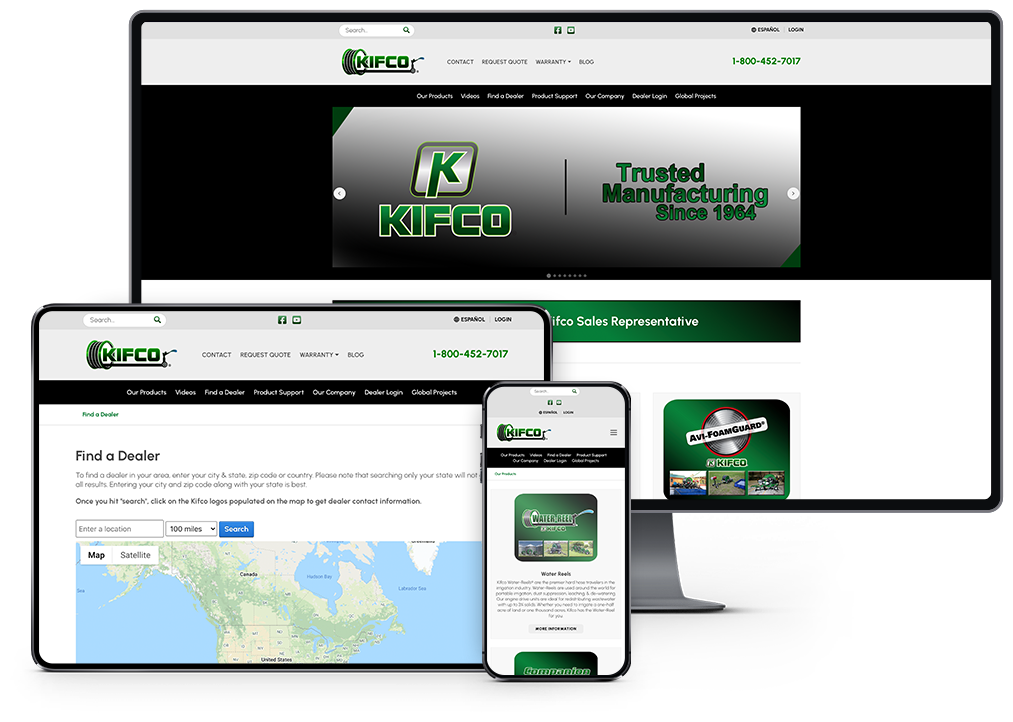 Kifco Website responsive showcase
