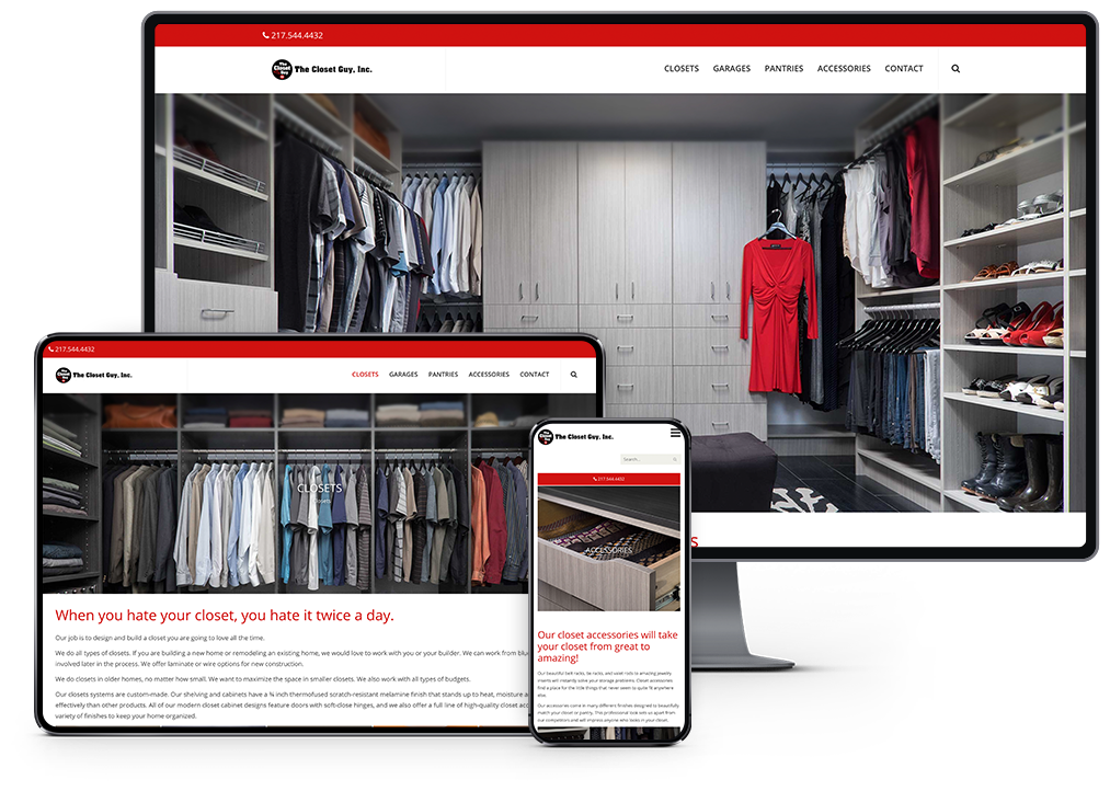 The Closet Guy Website responsive showcase