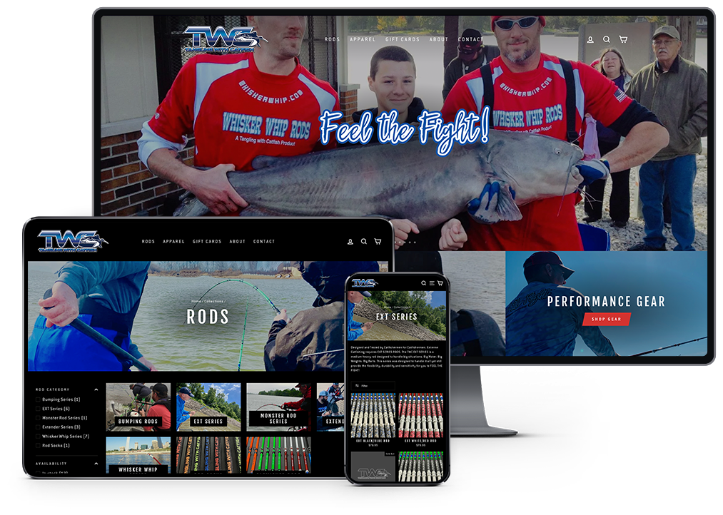Tangling with Catfish Website responsive showcase