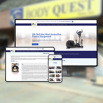 body quest store responsive web design display