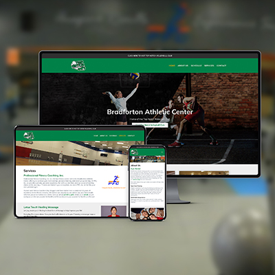 bradfordton athletic center responsive web design display
