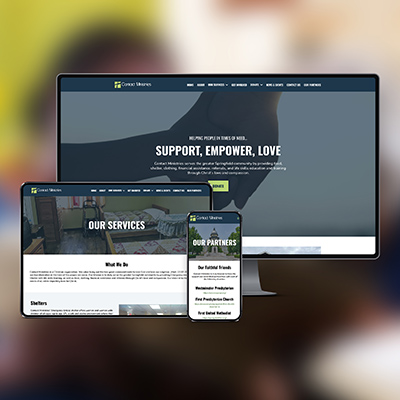 contact ministries responsive web design display