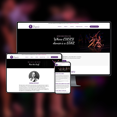 dayna's dance revolution responsive web design display