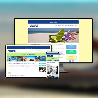debbie's boat detailing responsive web display