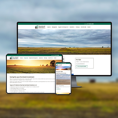 farmland solutions responsive web design display
