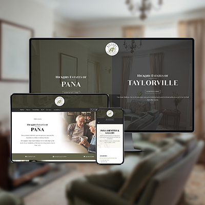 hickory estates responsive web design display