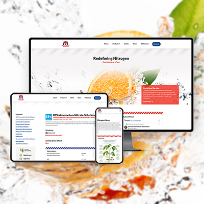 TradeMark Nitrogen Responsive Website web design display