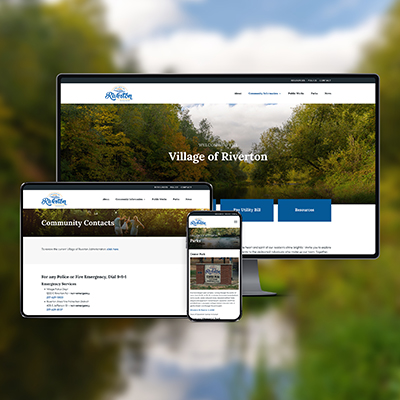 village of riverton responsive web design display